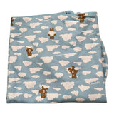 Moschino Coperta Tinta Unita con Stampa per Neonata MRB00F AZZURRO MOSCHINO 