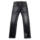 DSQUARED2 jeans tinta unita con strappi Nero per Bambino DQ0236X NERO DSQUARED2 