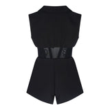 Fun &amp; Fun Black Sheer Armhole Onesie For Girls
