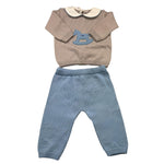BABY LORD completo3 pezzi maglia-pantalone-babbucce Azzurro per Neonato 522 AZZURRO BABY LORD 