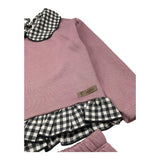 CALAMARO completo 2pz felpa-pantalone tinta unita con stampa Rosa per Bambina 11048J ROSA CALAMARO 