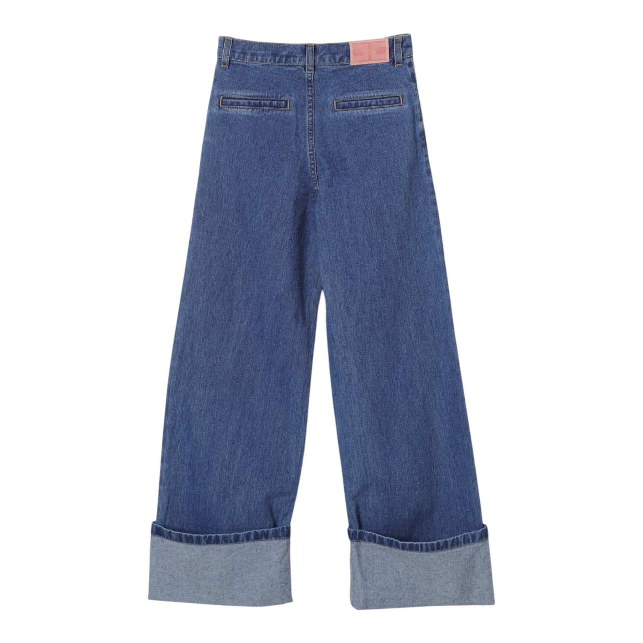 ELISABETTA FRANCHI jeans tinta unita modello a palazzo Blu per Bambina EFPA253XX BLU ELISABETTA FRANCHI 