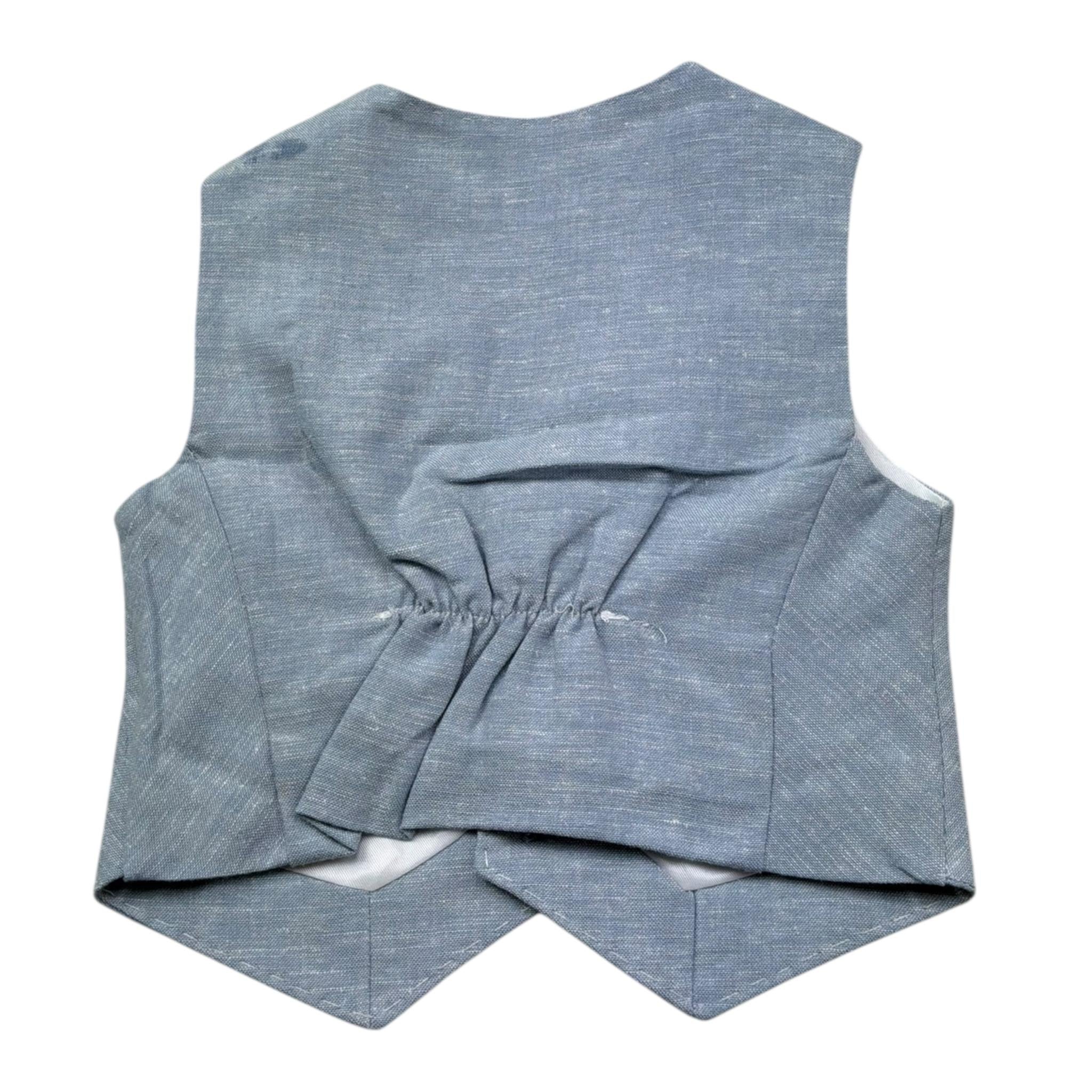 Manuel & Frank Gilet Tinta Unita con Bottoni In Contrasto per Neonato MF5167I AZZURRO MANUEL & FRANK 