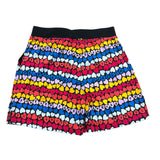 Sonia Rykiel Shorts Solid Color With Multicolor Pattern And Elastic Waist Black For Girls