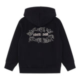 ROBERTO CAVALLI felpa con zip e cappuccio tinta unita con stampa Nero per Bambina TJT66L NERO ROBERTO CAVALLI 