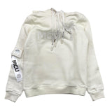 MCU felpa tinta unita con cappuccio e brillantini Bianco per Bambina MCUK6001 BIANCO MCU 