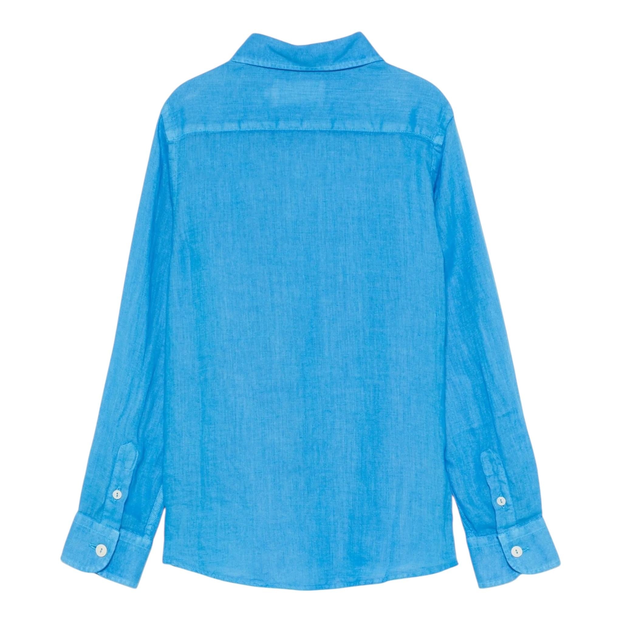 Saint Barth Camicia Manica Lunga Tinta Unita per Bambino AGN00010 TIFFANY SAINT BARTH 