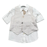 Jacques & Monique Completo 3 Pezzi Cravatta-Gilet-Camicia per Bambino JM1333B BIANCO JACQUES & MONIQUE 