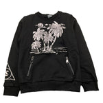 CFBS felp chiusa girocollo tinta unita con stampa Nero per Bambino CSFE2008 NERO CFBS 