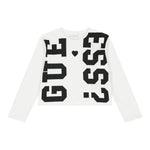 GUESS shirt girocollo tinta unita con stampe Bianco per Bambina J4YI03K8HM4 BIANCO GUESS 
