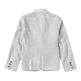 Guess Plain Jacket With Buttons And Striped Pattern White For Boys