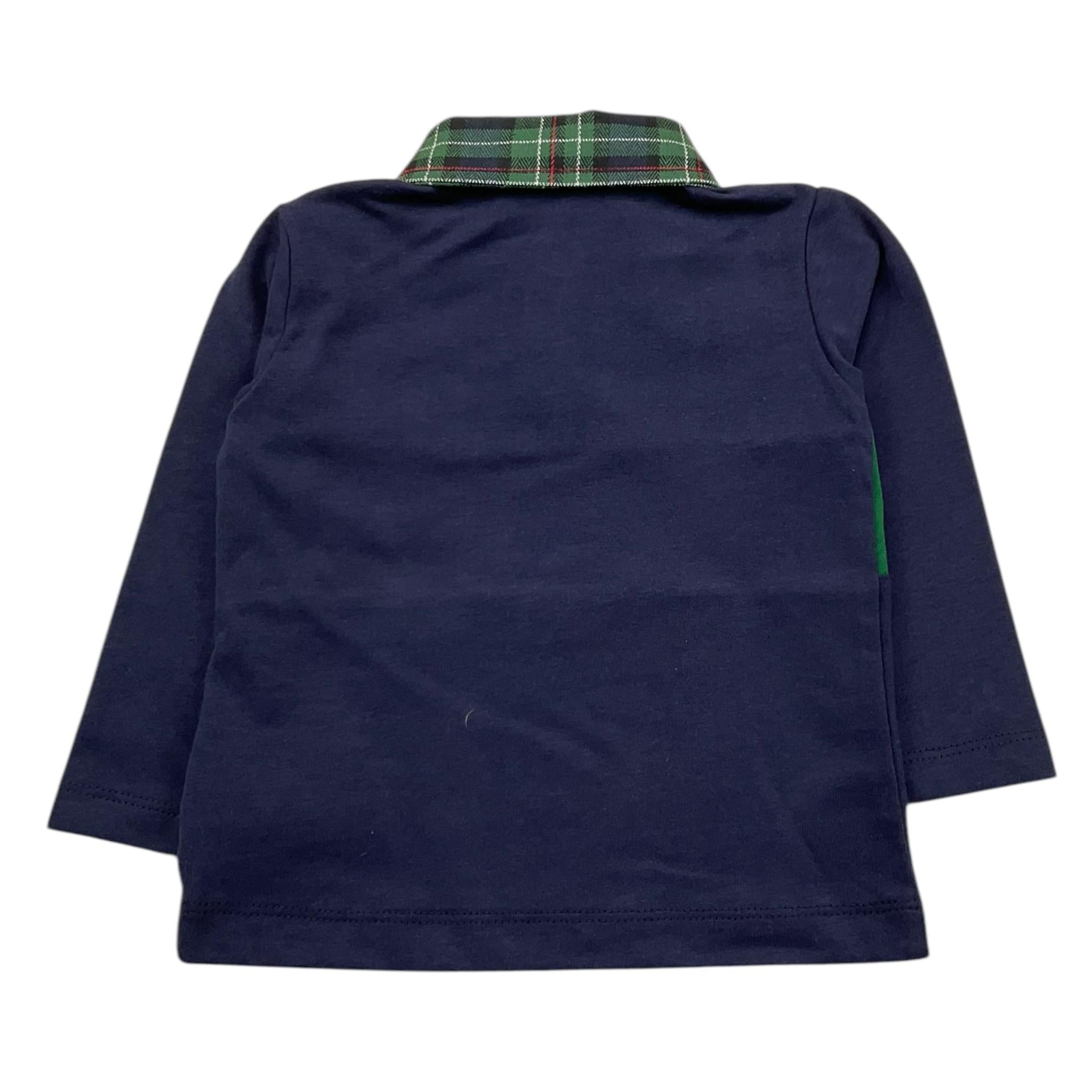 TRUSSARDI polo manica lunga tinta unita con colletto in contrasto Blu per Neonato TIA25043PO BLU TRUSSARDI 