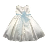 Bella Brilli Solid Color Ceremony Dress With White Tulle Armhole For Girls