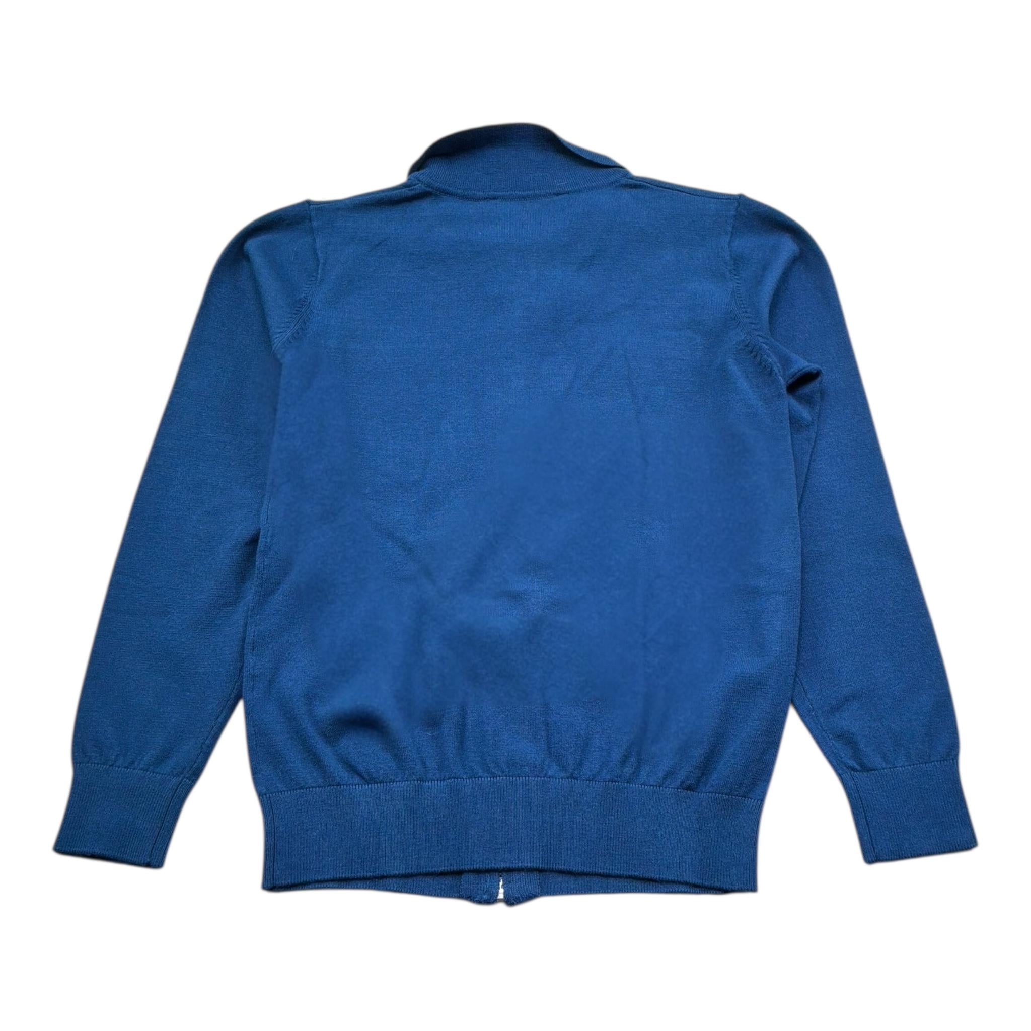 Trussardi Maglia Tinta Unita con Zip E Logo per Bambino TBP26080CD BLU TRUSSARDI 