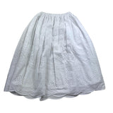 Little Ludo Plain Skirt San Gallo Lace With Elastic Waist White For Girls