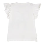 Liu Jo T-Shirt Girocollo Tinta Unita con Stampe per Bambina KA5084 BIANCO LIU JO 