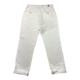Eleventy Solid Color Pants With American Pockets White For Boys
