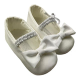 Light Colors Ballerina Solid Color With White Bow For Baby Girl