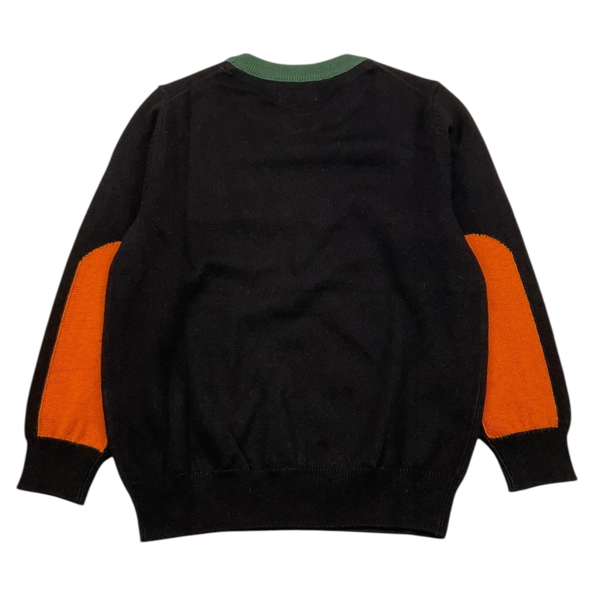 SUN68 maglia girocollo tinta unita con ricamo logo Nero per Neonato K44330 NERO SUN68 