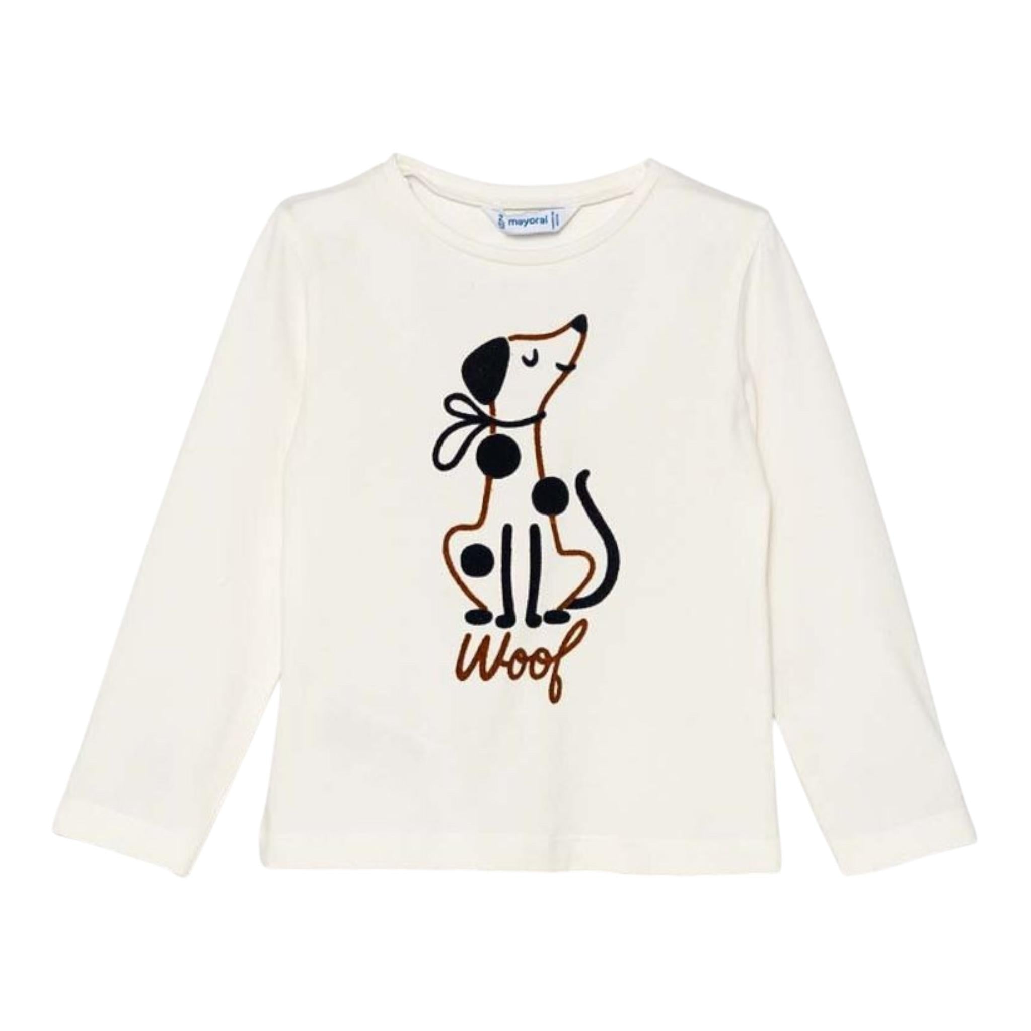 MAYORAL shirt girocollo tinta unita con stampa Bianco per Neonato 4068N BIANCO MAYORAL 