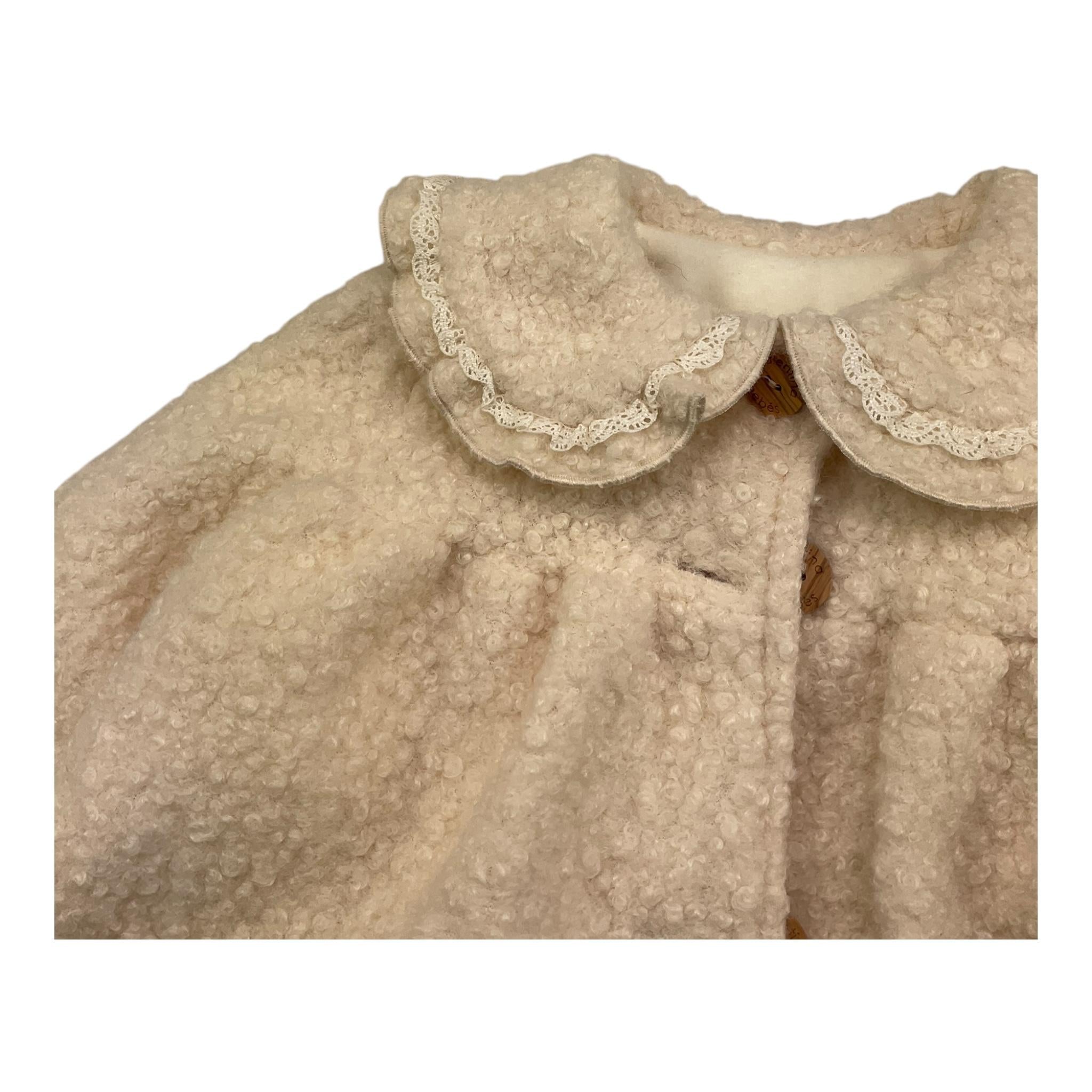 VALENTINA BEBES cappotto tinta unita con colletto Panna per Neonata MR112 PANNA VALENTINA BEBES 