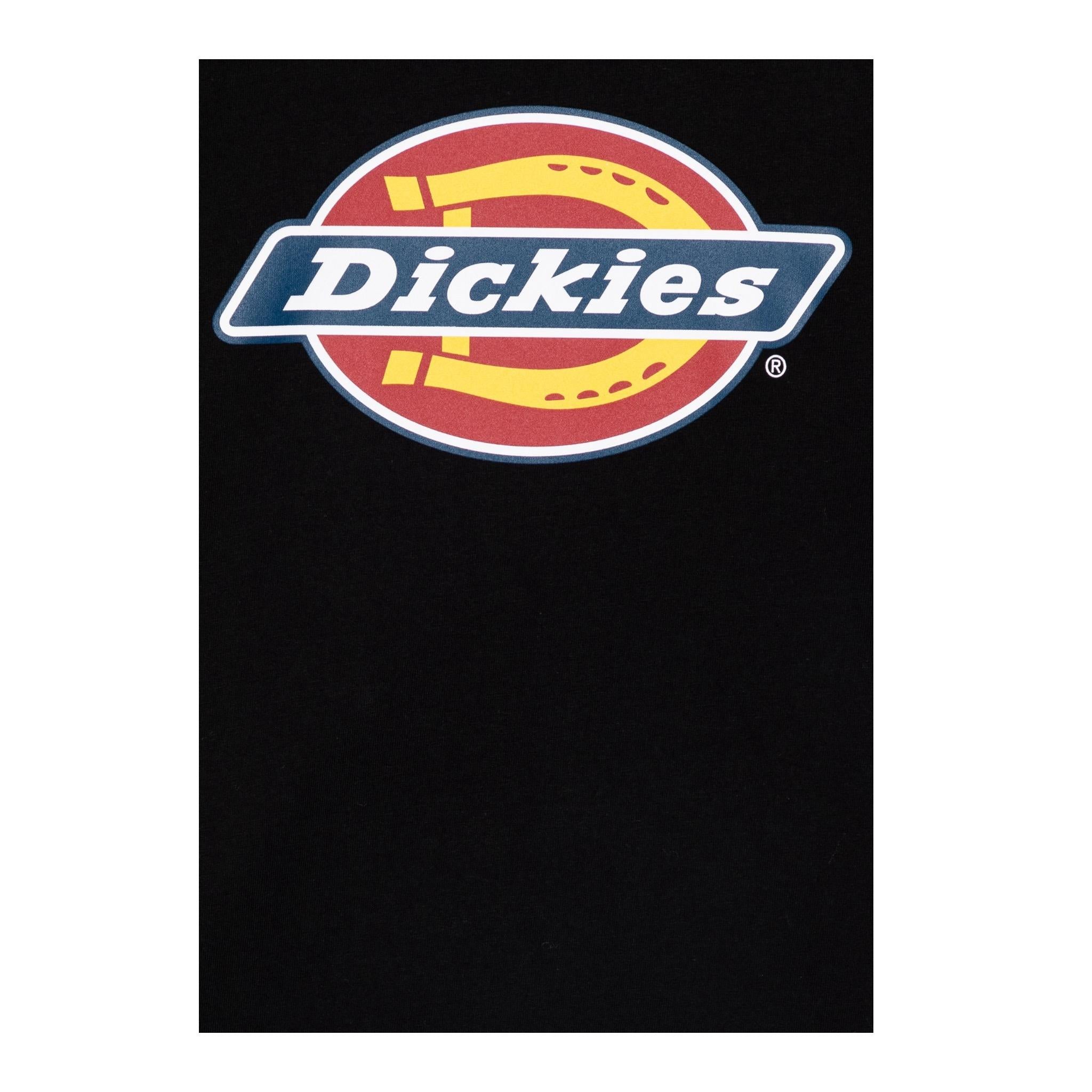 Dickies T-Shirt Girocollo tinta unita con Logo Nero per Bambino 520043378800100 NERO DICKIES 