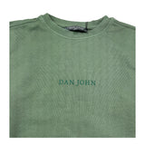 Dan John Felpa Chiusa Girocollo Tinta Unita con Logo per Bambino MFD5101J VERDE DAN JOHN 