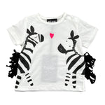 Please T-Shirt Girocollo tinta unita con Stampa Bianco per Neonata MBF4030G20 BIANCO PLEASE 