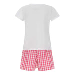 Moschino Completo 2 Pezzi T-Shirt-Short Bicolore per Bambina HDG01C BIANCO/ROSA MOSCHINO 