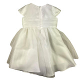 Miss Blumarine Half Sleeve Dress Solid Color With White Tulle For Baby Girl