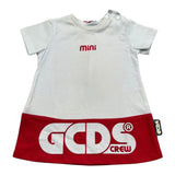 Gcds Abito Mezza Manica Tinta Unita con Logo per Neonata 027947 BIANCO GCDS 