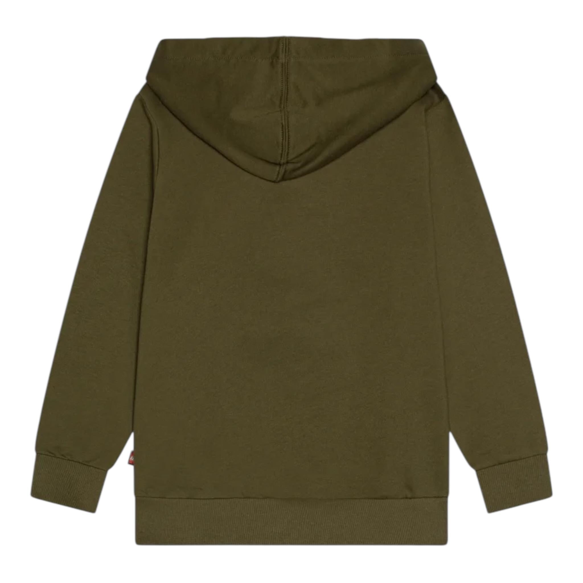 DSQUARED2 felpa tinta unita con cappuccio e stampa Verde per Bambino DQ2465XX VERDE DSQUARED2 