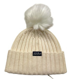 SAINT BARTH cappello tinta unita con pon pon Panna per Bambina WENG00 PANNA SAINT BARTH 
