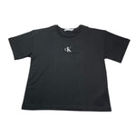 CALVIN KLEIN t-shirt girocollo tinta unita con stampa Nero per Bambina IG0IG02136 NERO CALVIN KLEIN 
