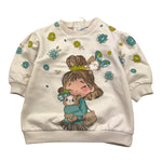 MAYORAL felpa girocollo tinta unita con stampa Beige per Neonata 2922 BEIGE MAYORAL 