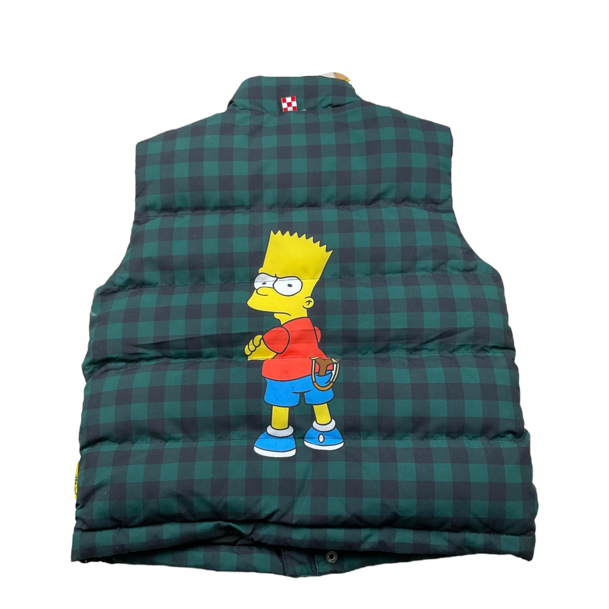 SAINT BARTH giubbino smanicato con stampa bart simpson Verde per Bambino MORR02 VERDE SAINT BARTH 