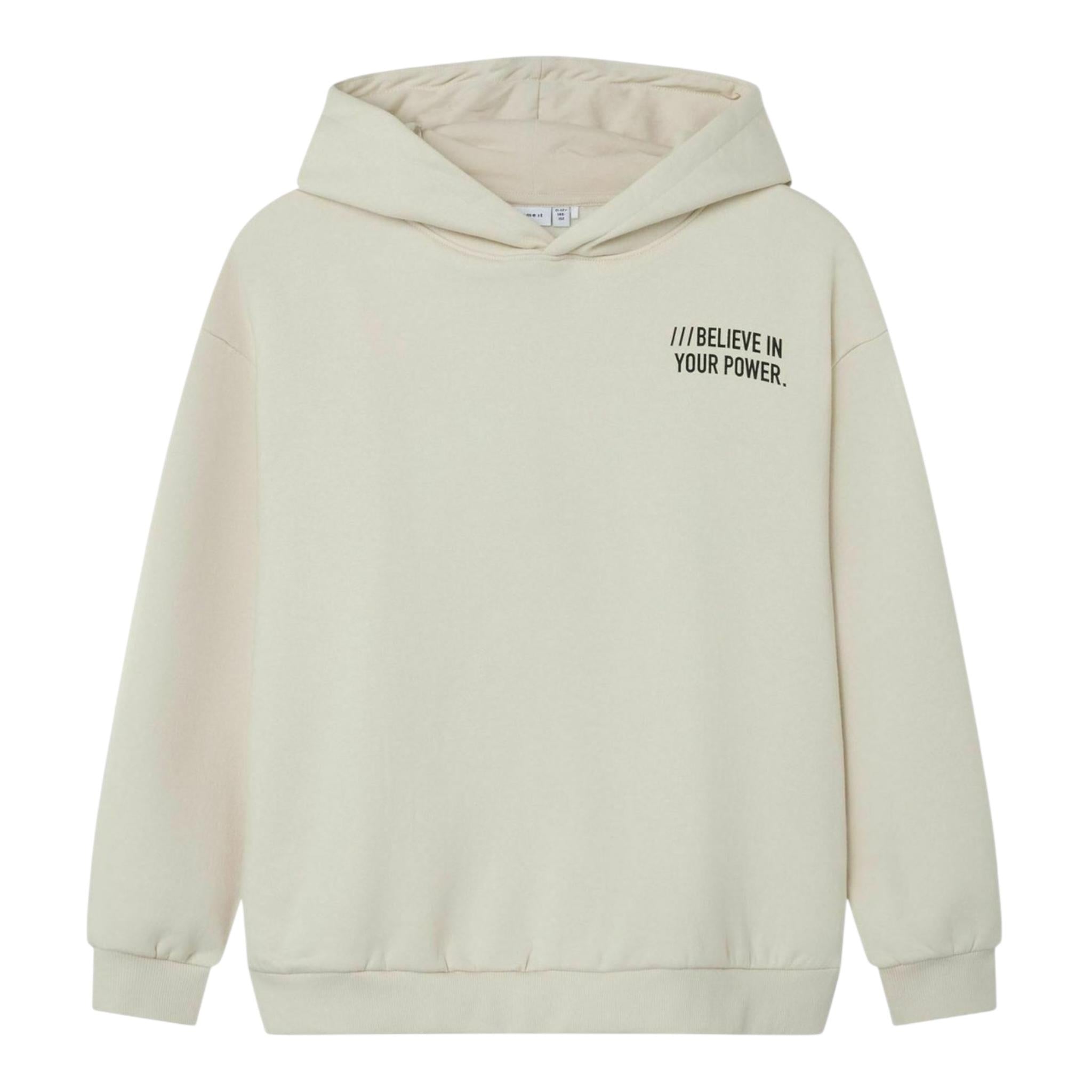 NAME.IT felpa chiusa cn cappuccio tinta unita Beige per Bambino FLMNN BEIGE NAME.IT 