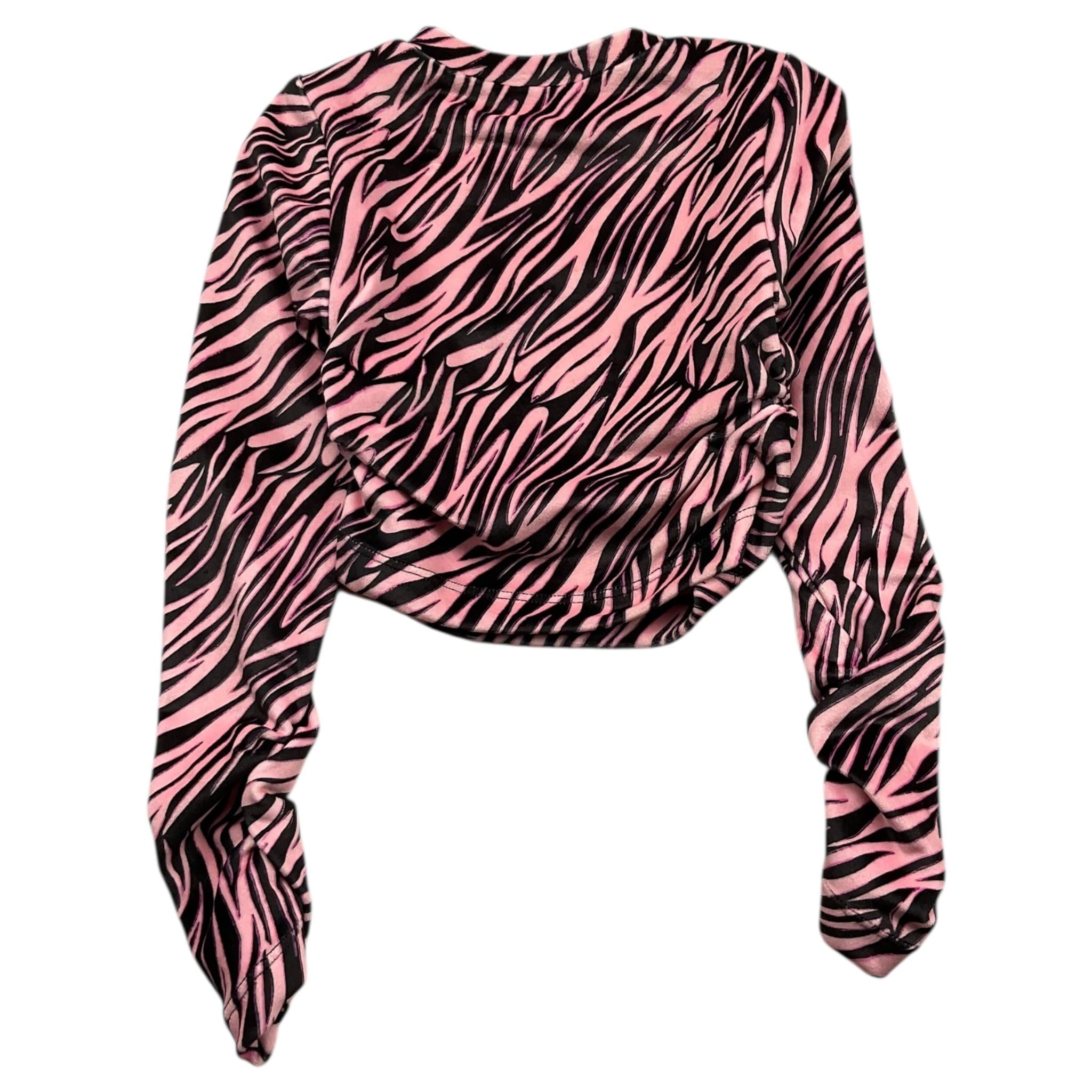 MARC ELLIS shirt fantasia zebrata in ciniglia Rosa per Bambina JMJTS00274 ROSA MARC ELLIS 