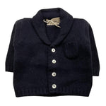 LA STUPENDERIA cardigan tinta unita con colletto Blu per Neonato ZCG017 BLU LA STUPENDERIA 