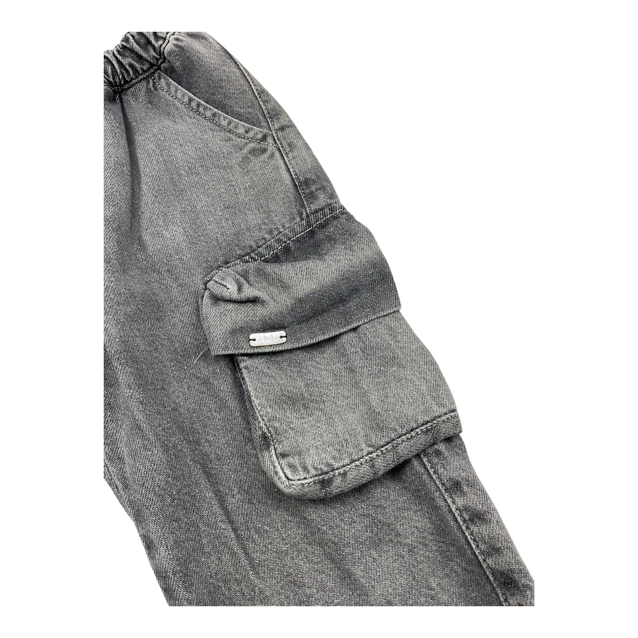 LE BEBE' jeans tinta unita con tasconi Grigio per Neonata LBB5196 GRIGIO LE BEBE' 