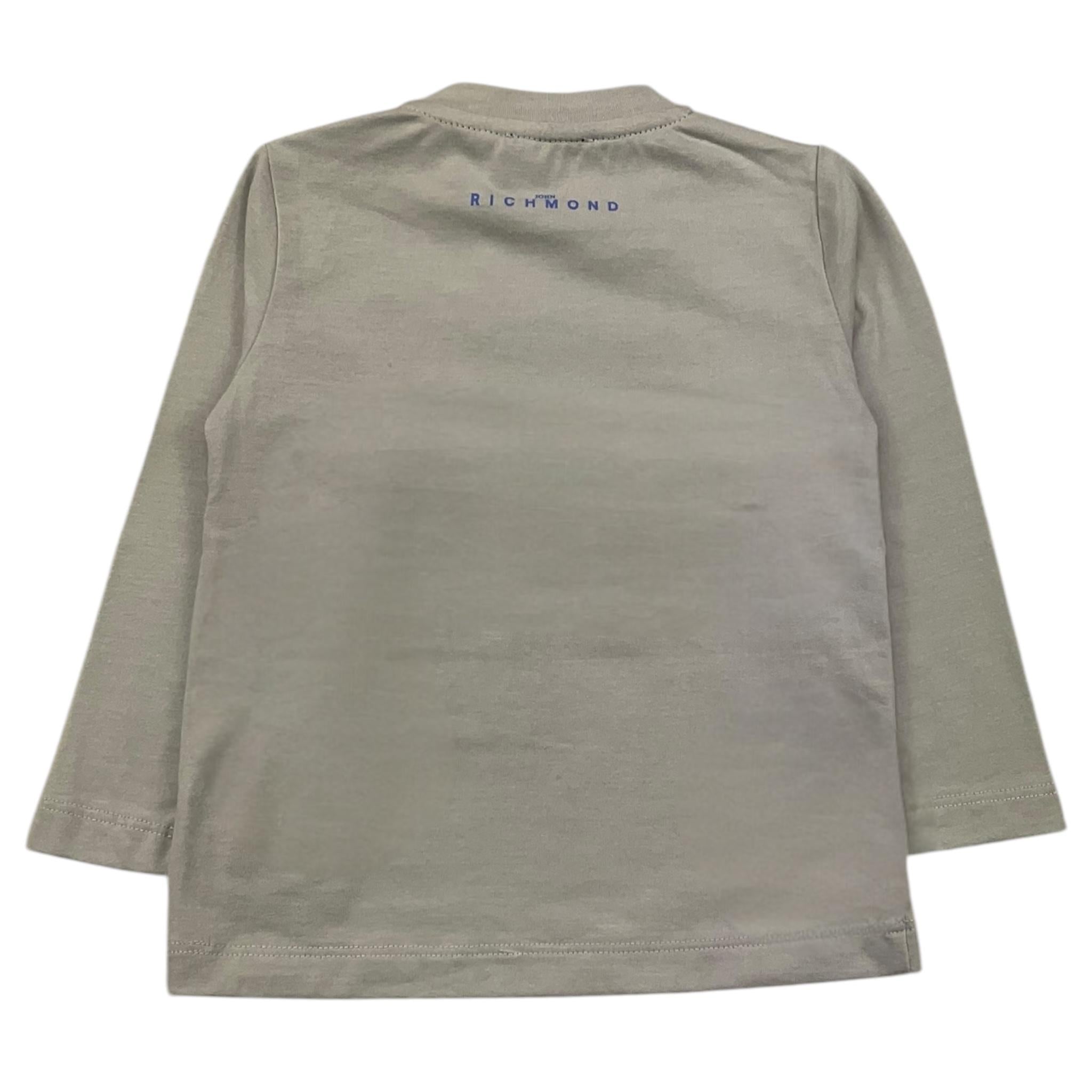 JOHN RICHMOND shirt girocollo tinta unita con stampa in contrasto Grigio per Neonato RIA25060TS GRIGIO JOHN RICHMOND 