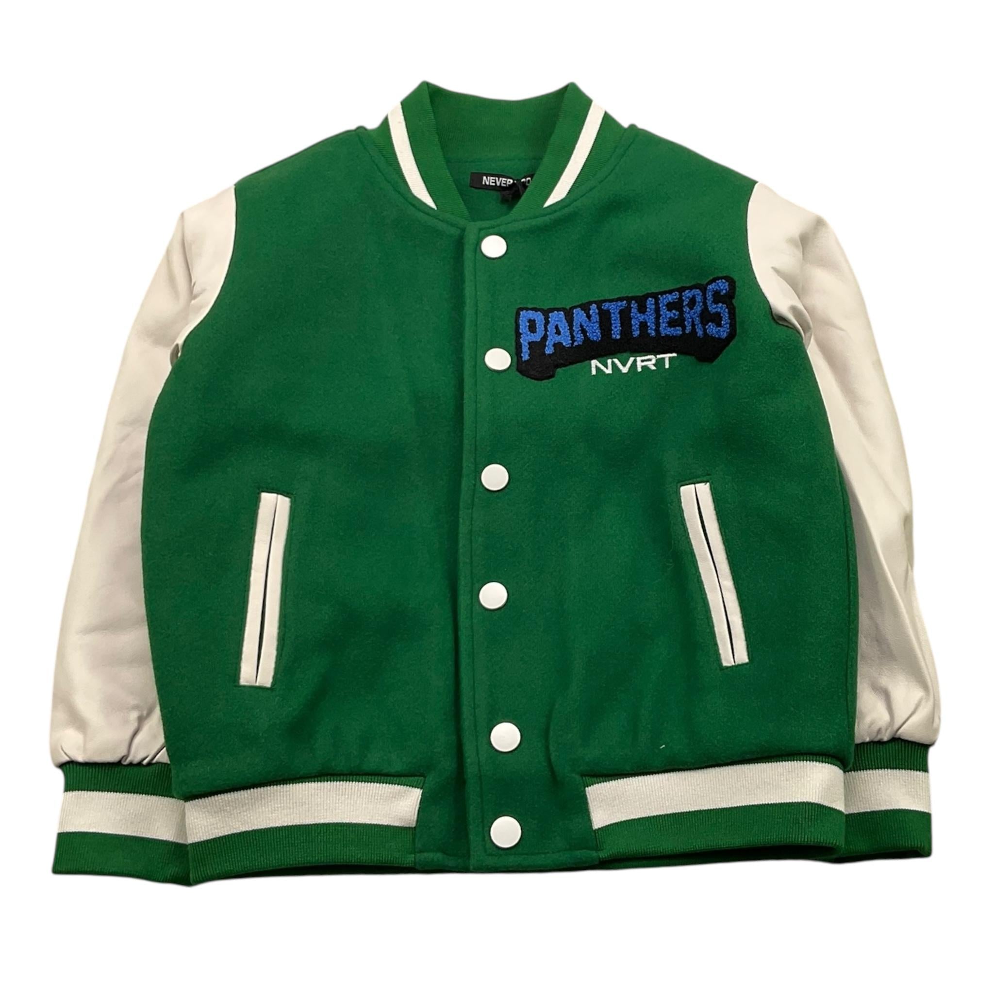 NEVER TOO giubbino modello college tinta unita con maniche in contrasto Verde per Bambino NT2085B VERDE NEVER TOO 