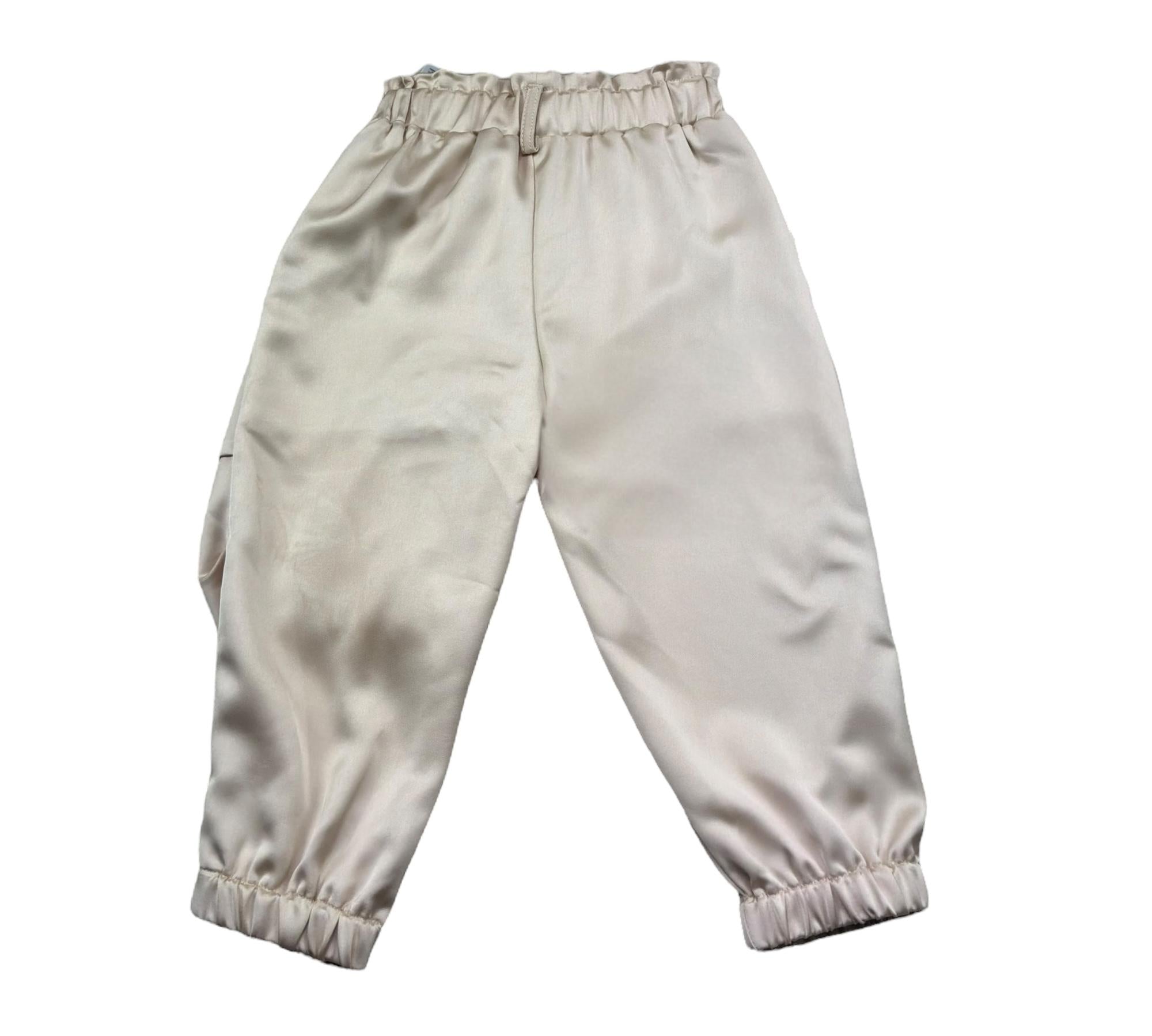 Liu Jo Pantalone Tinta Unita con Elastico In Vita per Bambina KA5010 BEIGE LIU JO 