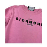 JOHN RICHMOND abito felpa girocollo tinta unita con logo Rosa per Bambina RGA24054VE ROSA JOHN RICHMOND 