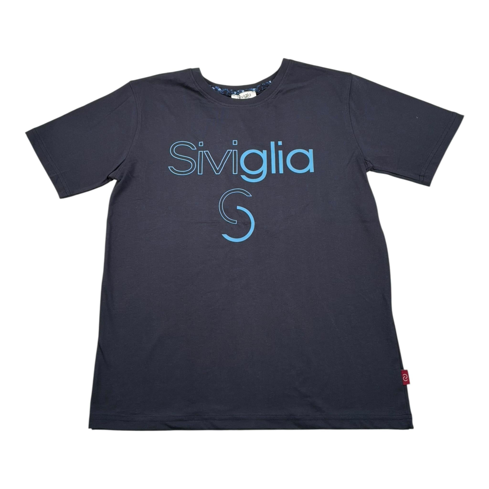 Siviglia T-Shirt Girocollo Tinta Unita con Stampa per Bambino SVJTS17026 BLU SIVIGLIA 