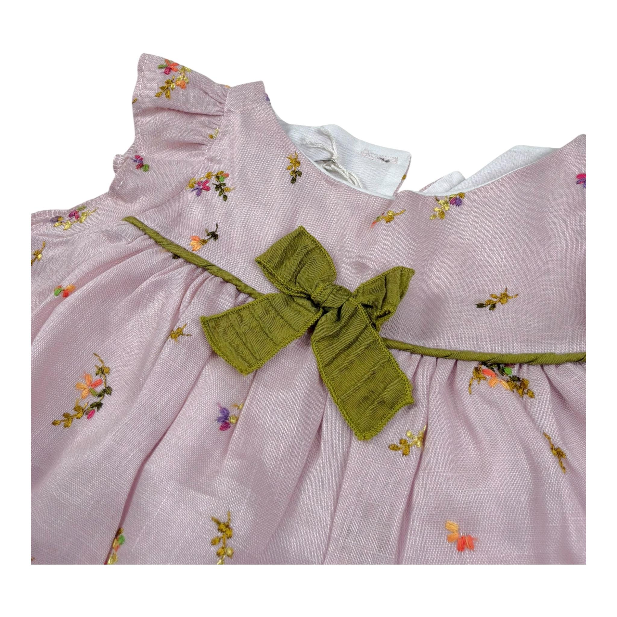 La Stupenderia Completo 2 Pezzi Camicia-Coulotte Bicolore per Neonata TBCT52 ROSA/VERDE LA STUPENDERIA 