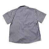 Never Too White/Blue Striped Half Sleeve Shirt For Boys