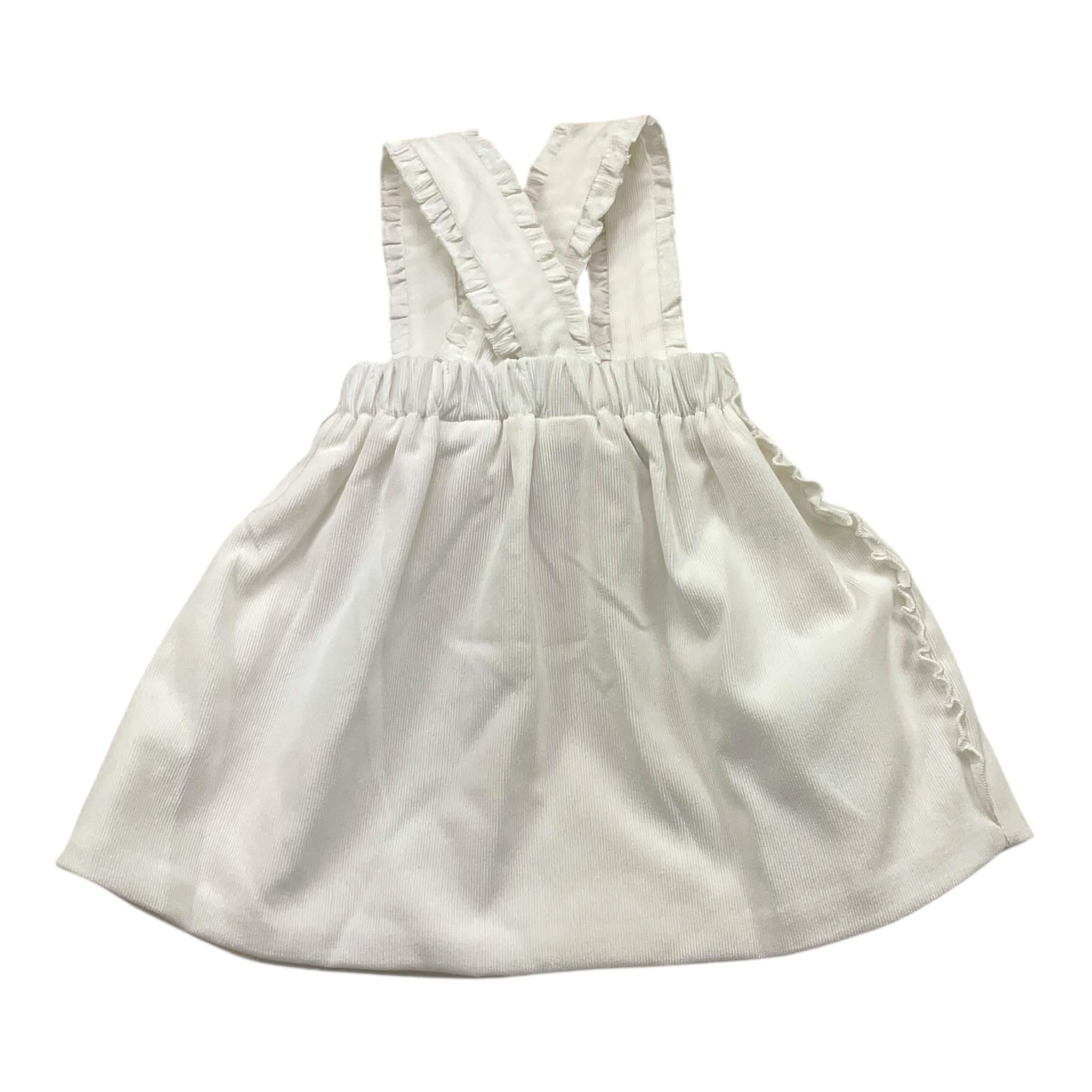 LA STUPENDERIA salopette tinta unita con fiocco Bianco per Neonata TBGN52 BIANCO LA STUPENDERIA 