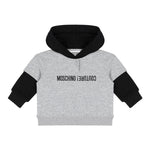 MOSCHINO felpa chiusa con cappuccio e maniche in contrasto Grigio per Neonato MUF05H GRIGIO MOSCHINO 