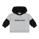MOSCHINO felpa chiusa con cappuccio e maniche in contrasto Grigio per Neonato MUF05H GRIGIO MOSCHINO 